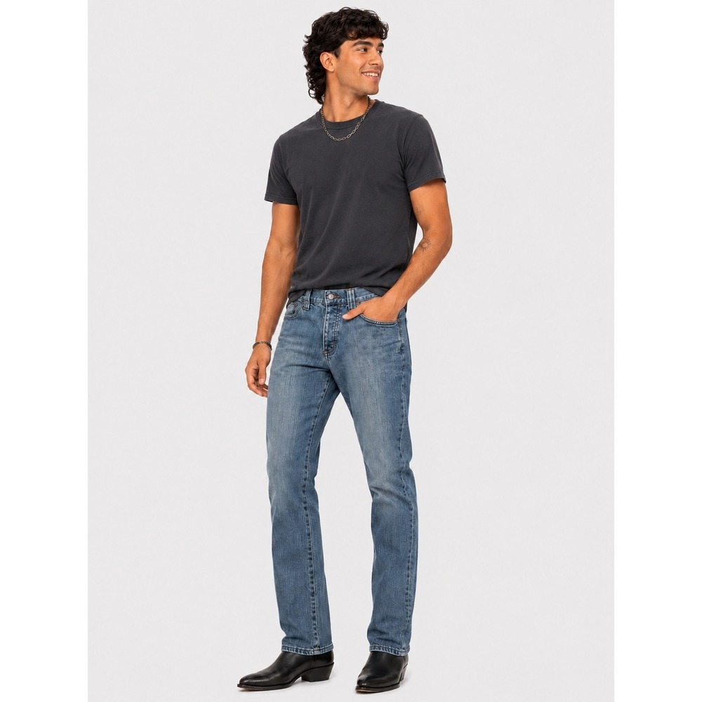 Elwood VTG Straight Leg Blue Denim Jeans Stretch Size 33
